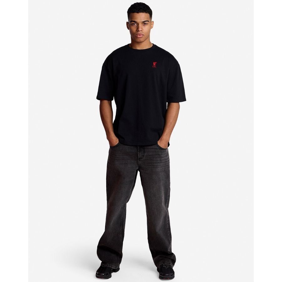 Liverpool Oversized T-Shirt Liverbird - Black - Men's-SoccerKits Hub | Buy Soccer Jerseys Online